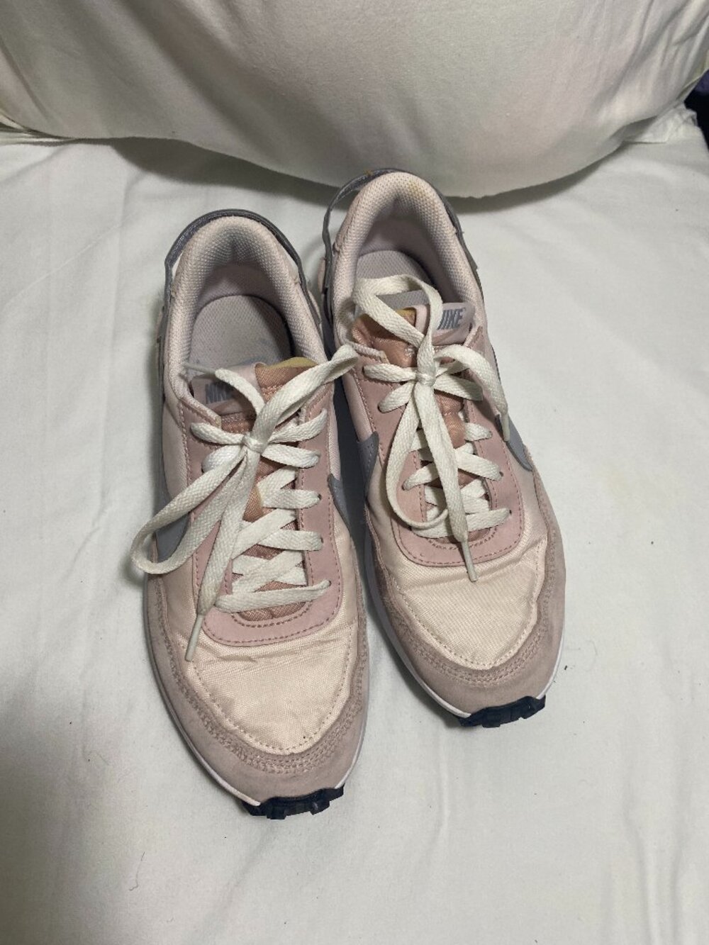 Nike Waffle Debut Women's Sneakers Pink Gray Running Shoes Size 8 DH9523-605